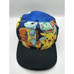 PIKACHU Squirtle CHARMANDER POKEMON Baseball Snapback Hat 2019 Game Freak YOUTH